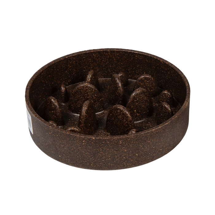 JV BON APPETIT Bamboo bowl slow feed hard brown NA 14x4cm