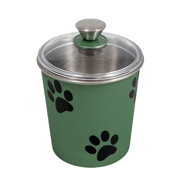 JV BON APPETIT Inox Cookie jar greenprint 1900 ml 16x20 5 cm