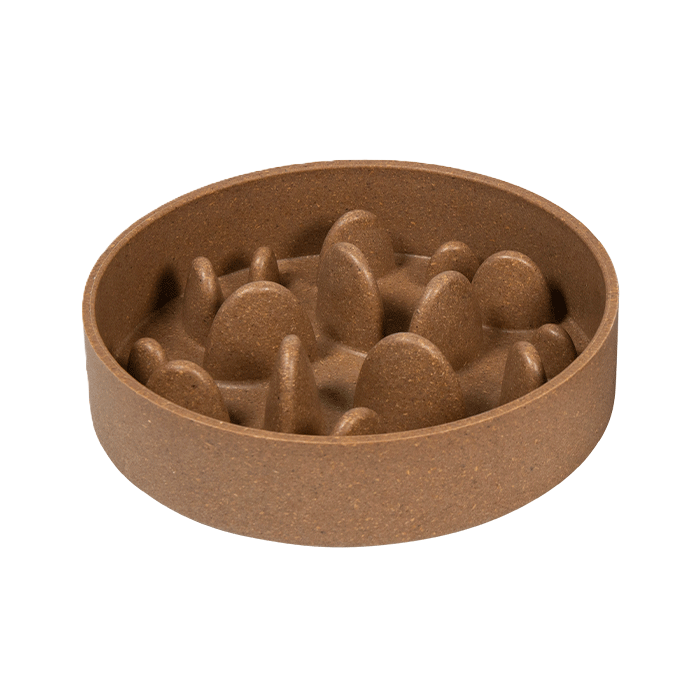 V BON APPETIT Bamboo bowl slow feed hard beige NA 14x4cm